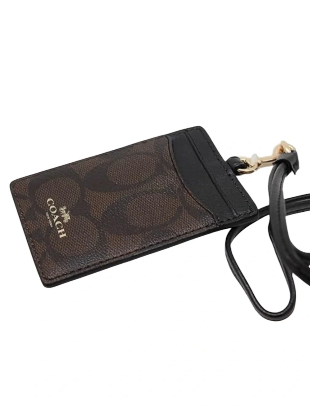 Coach Id Lanyard In Signaure Canvas NWT